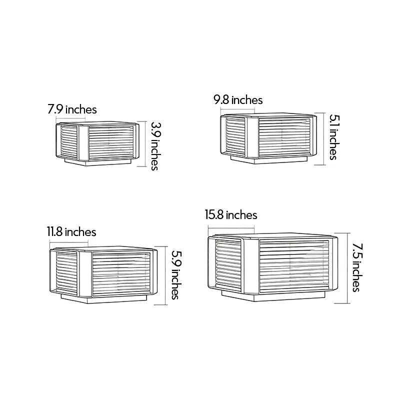 Modern Pillar Lights Layered Ribbed Glass Outdoor Light - view 15