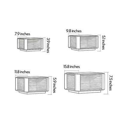 Modern Pillar Lights Layered Ribbed Glass Outdoor Light - view 15