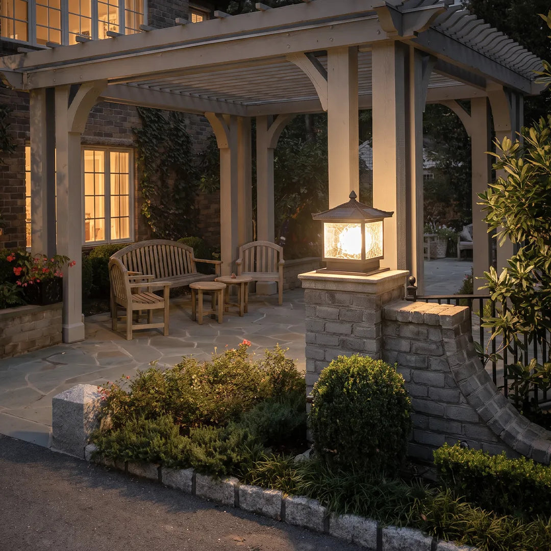 Landscape Pillar Lighting Vintage Roofline Outdoor Light - view 6