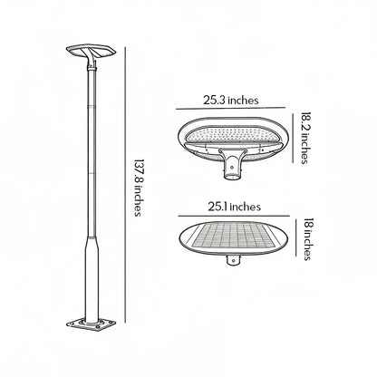 Driveway Lamp Post Lights Modern Outdoor Garden Street Light - view 14