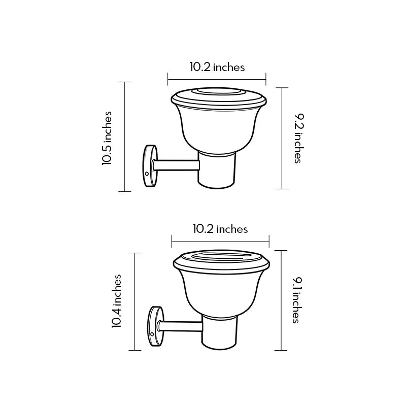 Modern Outdoor Wall Lights Rounded Cup-Shaped Light - view 12