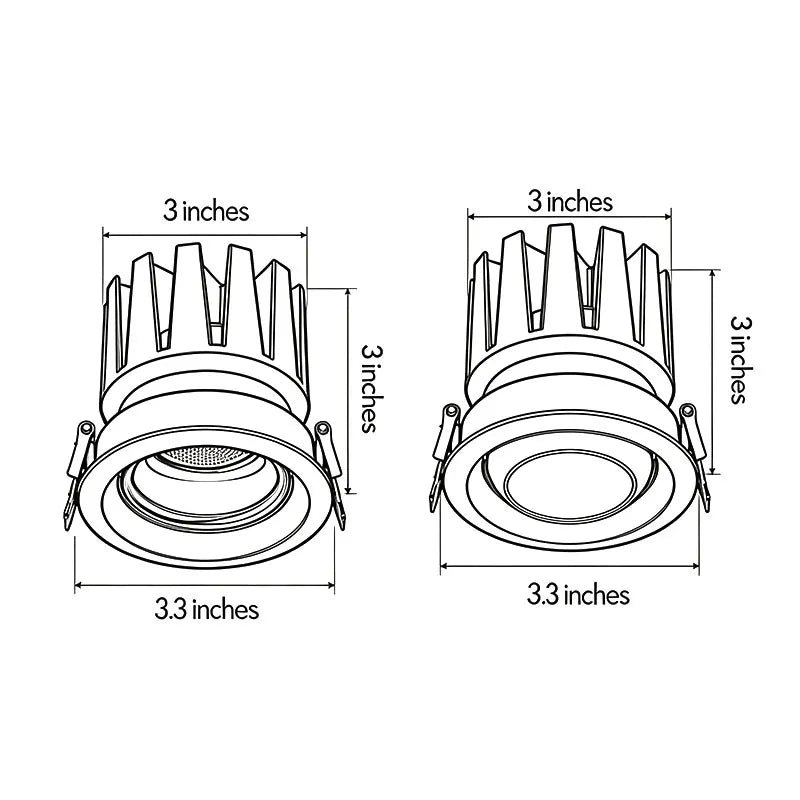 4 PCS Spotlight Ceiling Lights Adjustable Recessed LED Light - view 10