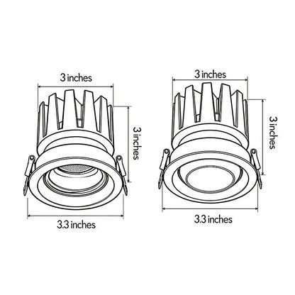 4 PCS Spotlight Ceiling Lights Adjustable Recessed LED Light - view 10