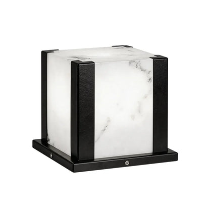 Contemporary Outdoor Pillar Lights Square Faux Marble Light - view 13