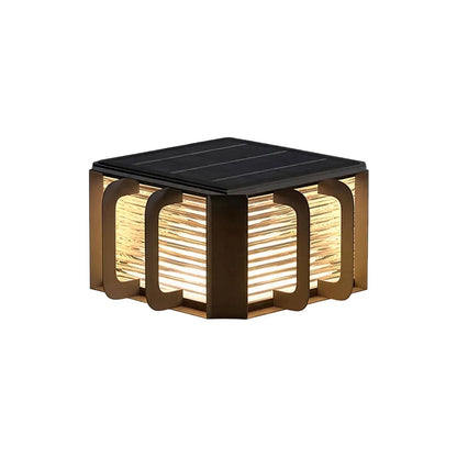 Outdoor Solar Pillar Lights Modern Black Courtyard Light - view 11