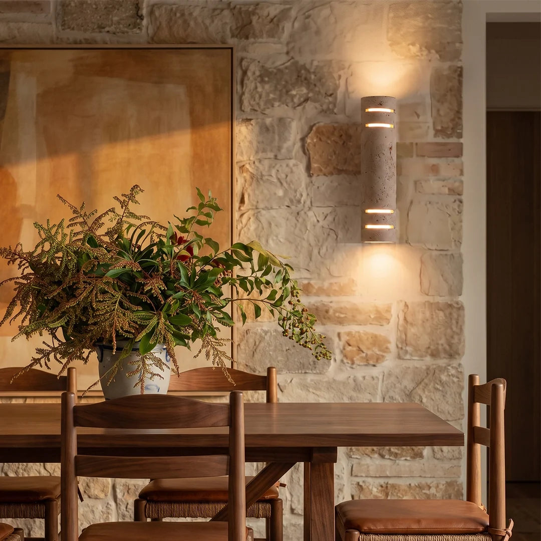 Stone Wall Light Natural Yellow Travertine Outdoor LED Light - view 5