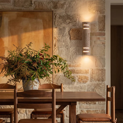 Stone Wall Light Natural Yellow Travertine Outdoor LED Light - view 5