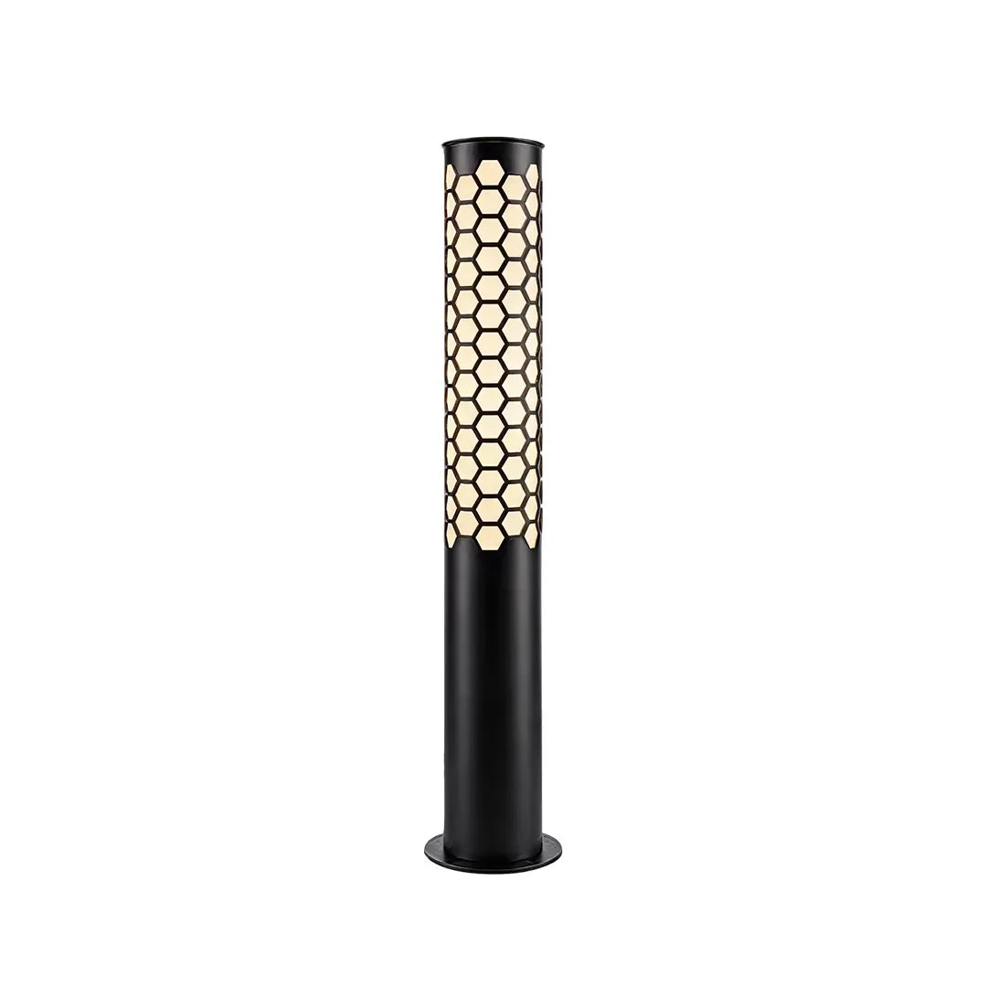 Solar Powered LED Bollard Lights Modern Honeycomb Outdoor Light - view 12