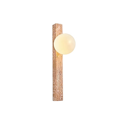 Up Down Lighting Wall Sconce Vintage Travertine Linear Light - view 7