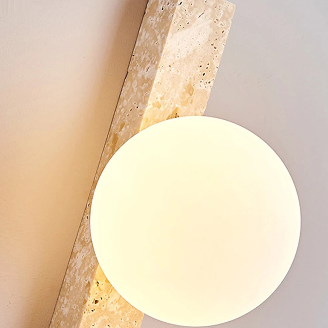 Up Down Lighting Wall Sconce Vintage Travertine Linear Light - view 5