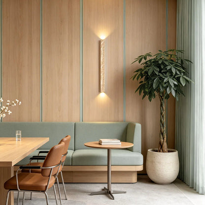 Up Down Lighting Wall Sconce Vintage Travertine Linear Light