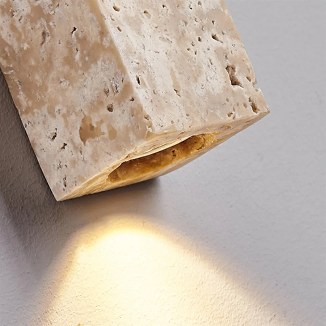 Up Down Lighting Wall Sconce Vintage Travertine Linear Light - view 6