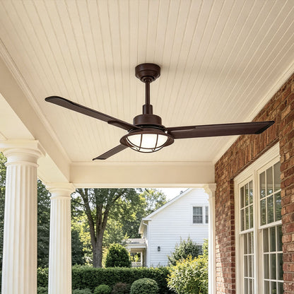 Vintage Ceiling Fans with Lights Waterproof Aluminum Blade Light