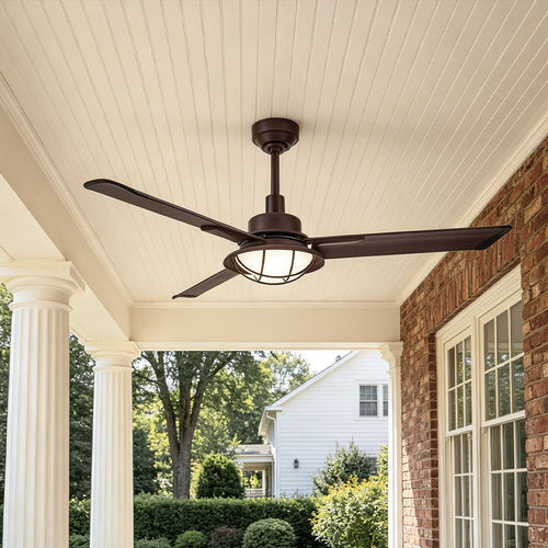 Vintage Ceiling Fans with Lights Waterproof Aluminum Blade Light