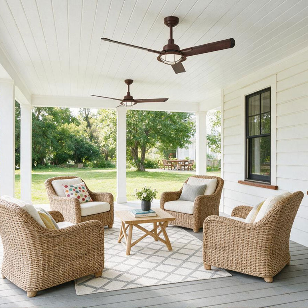 Vintage Ceiling Fans with Lights Waterproof Aluminum Blade Light - view 3