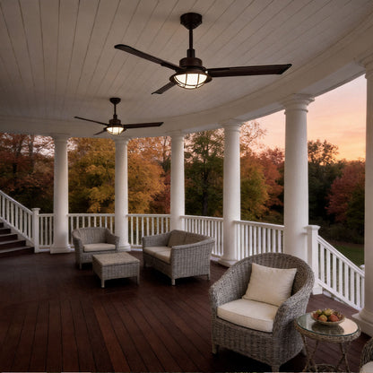 Vintage Ceiling Fans with Lights Waterproof Aluminum Blade Light - view 4