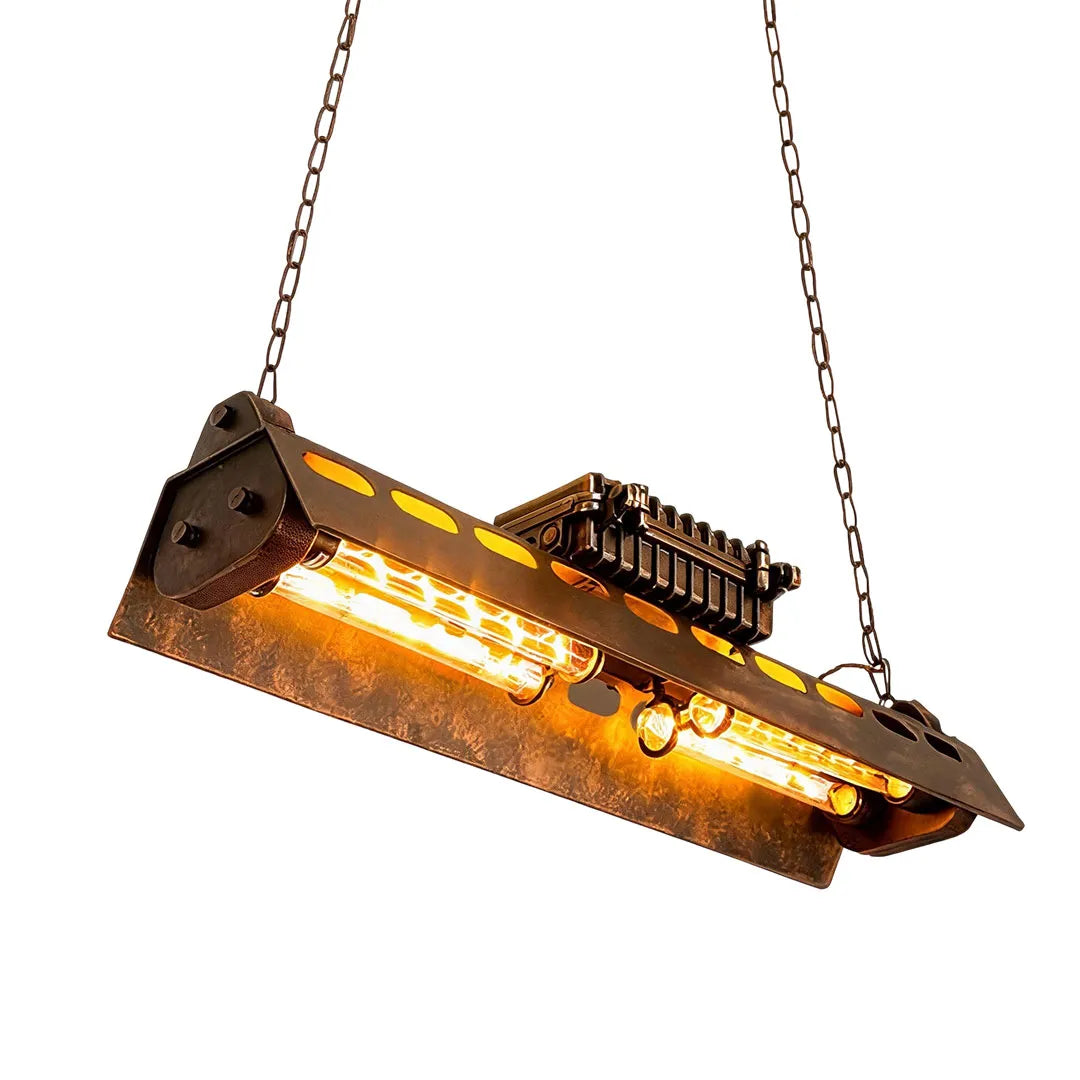 Vintage Farmhouse Chandelier Industrial T300 Tube Ceiling Light - view 10
