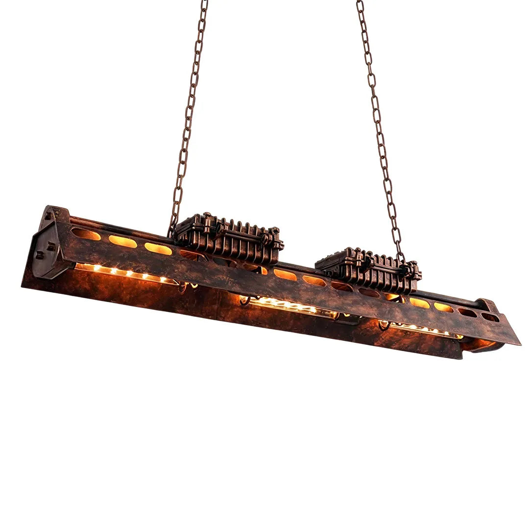 Vintage Farmhouse Chandelier Industrial T300 Tube Ceiling Light - view 11