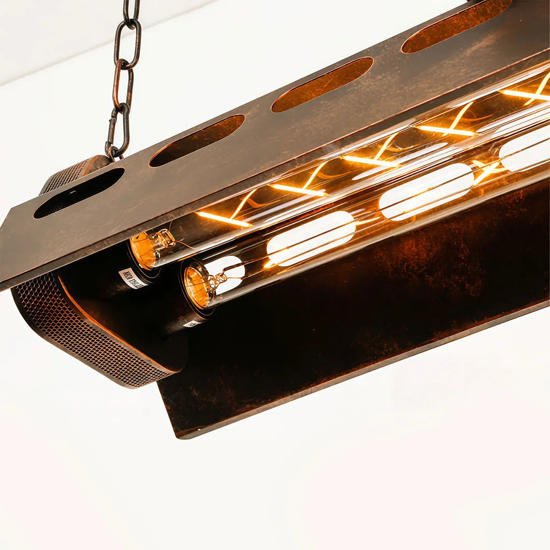 Vintage Farmhouse Chandelier Industrial T300 Tube Ceiling Light - view 7