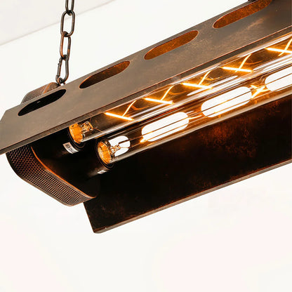 Vintage Farmhouse Chandelier Industrial T300 Tube Ceiling Light - view 7