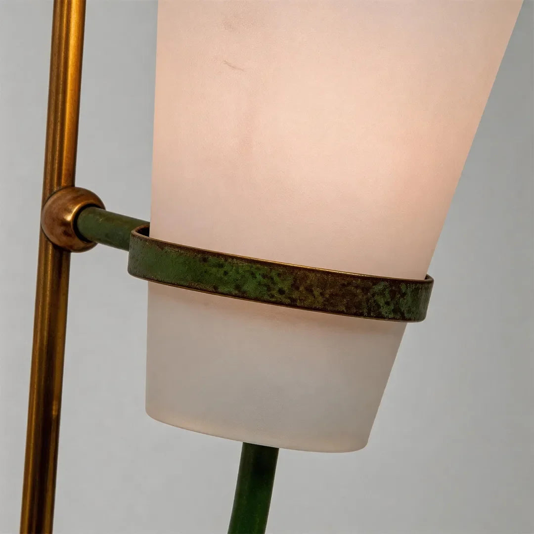 Vintage French Wall Lights Angled Glass Wall Sconce - view 7
