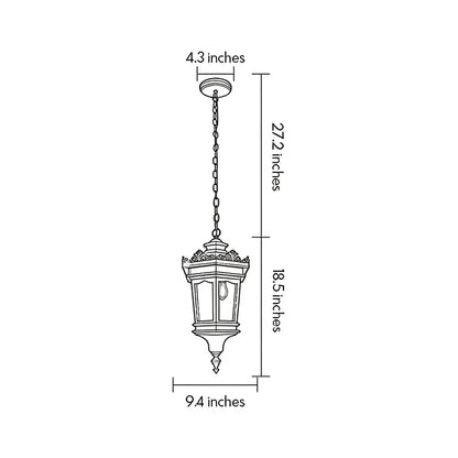 Hanging Outdoor Light Fixture Vintage Waterproof Pendant Light - view 9