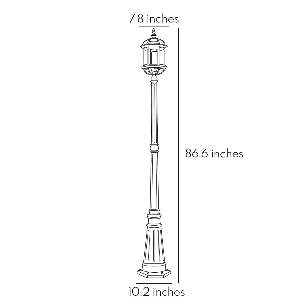 Lamp Post Outdoor Lighting European Vintage Tall Light - view 10