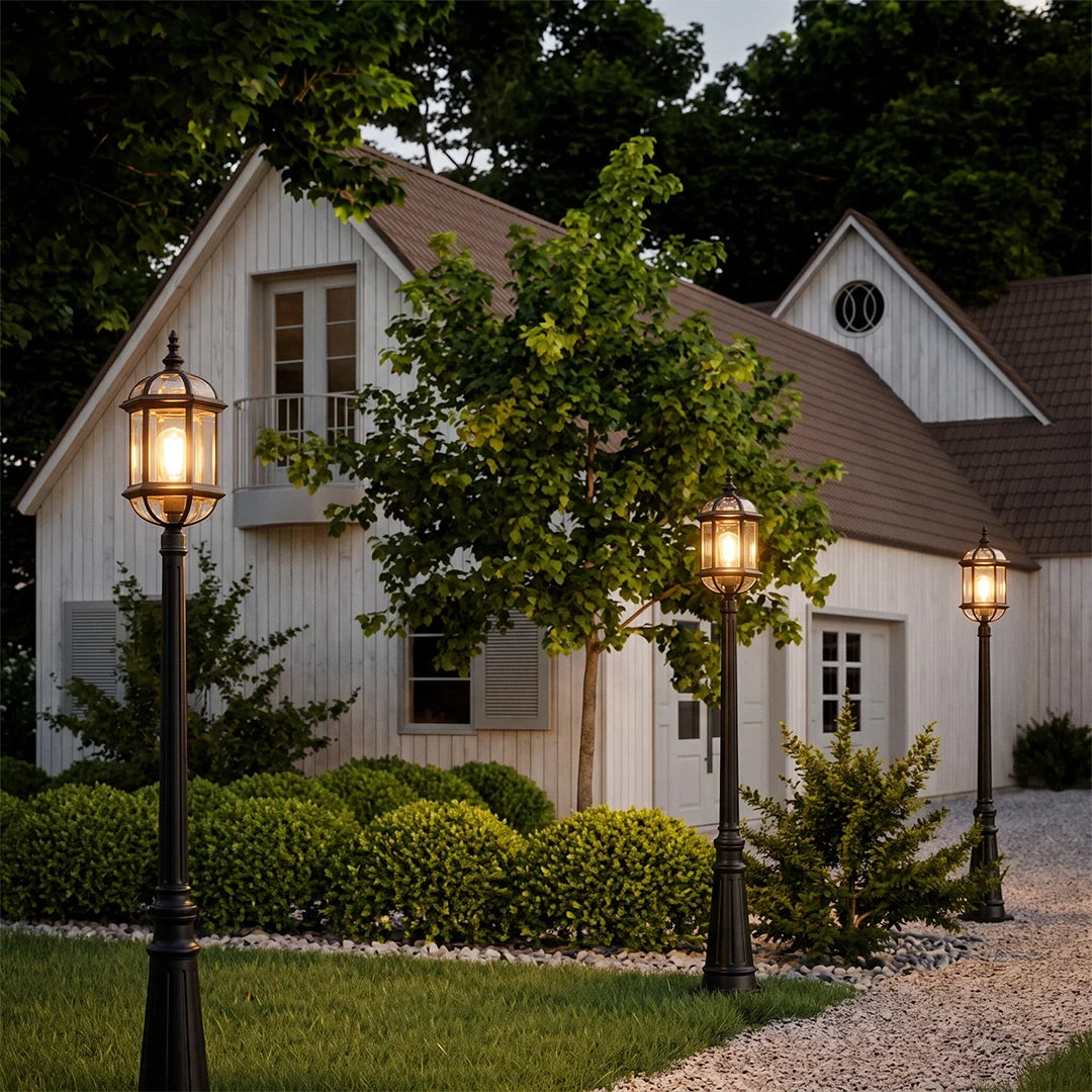 Lamp Post Outdoor Lighting European Vintage Tall Light - view 2