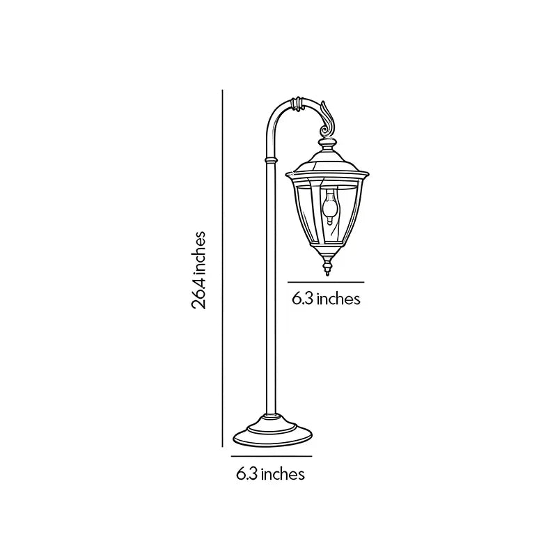 Landscape Path Light European Vintage Curved Hook Light - view 11