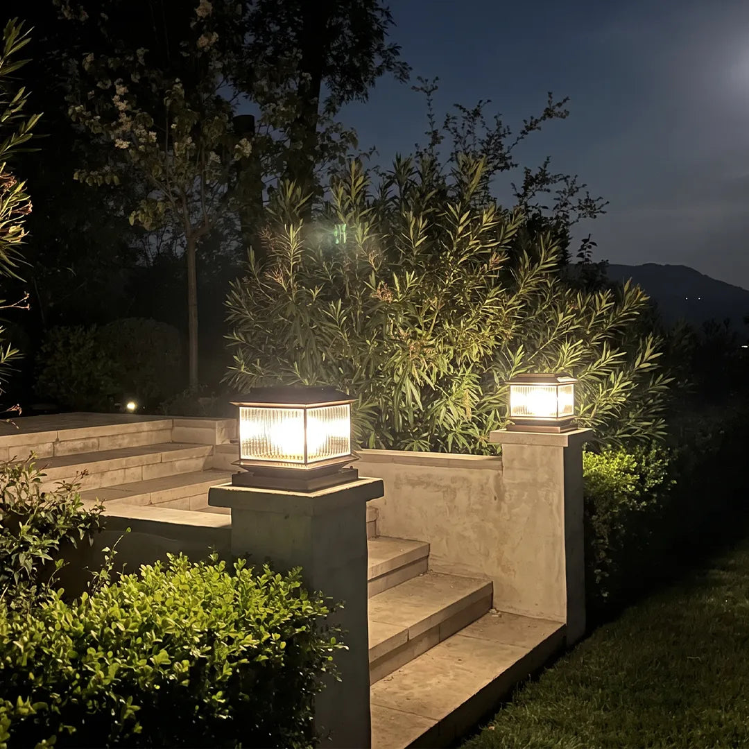 Pillar Top Light European Vintage Copper Outdoor Light - view 5