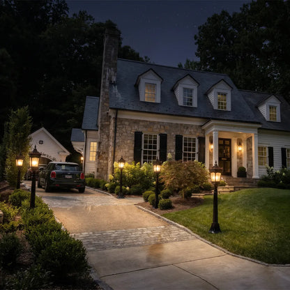 Black Pathway Lights European Vintage Tall Lawn Light - view 5
