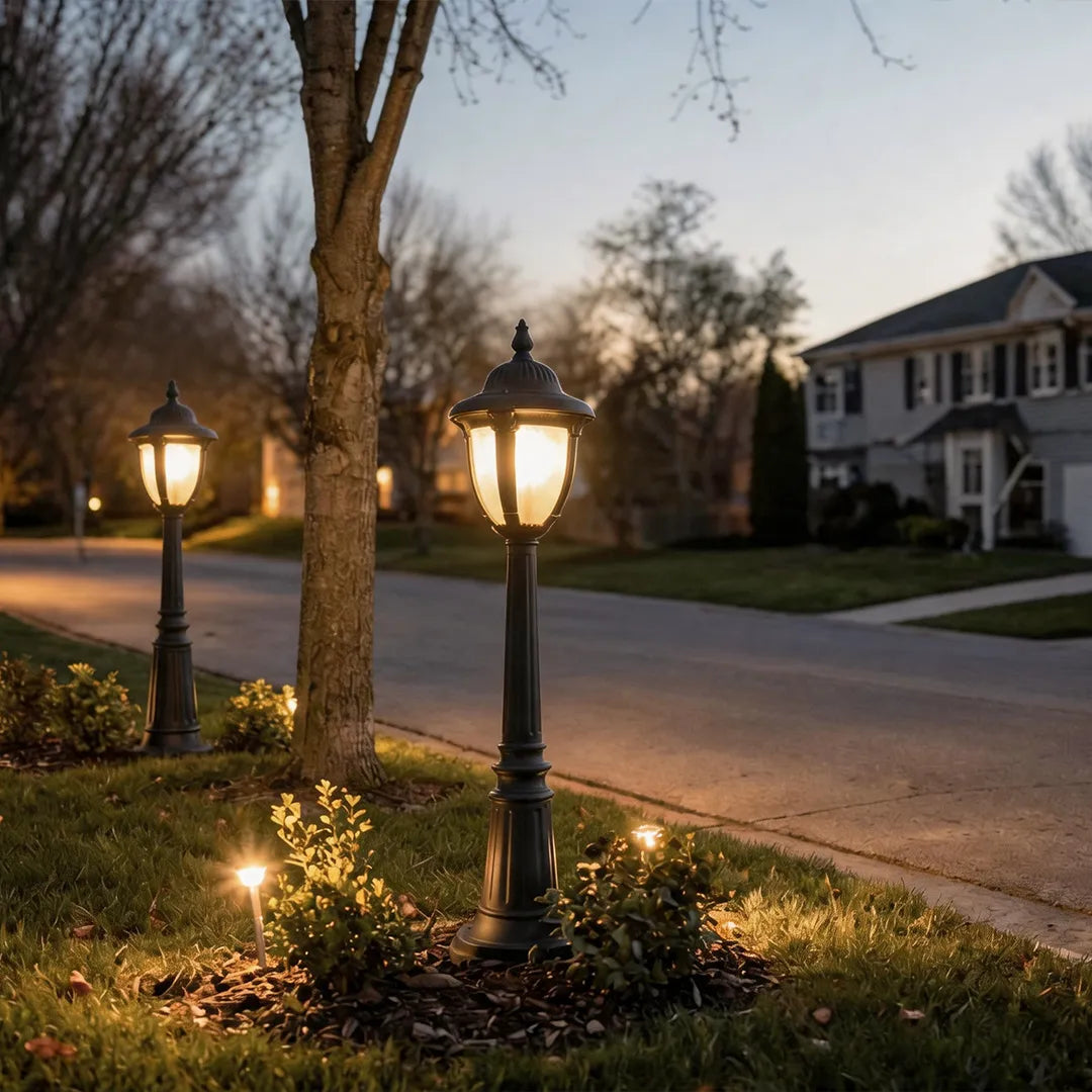 Garden Path Light European Vintage Glass Lawn Light - view 2