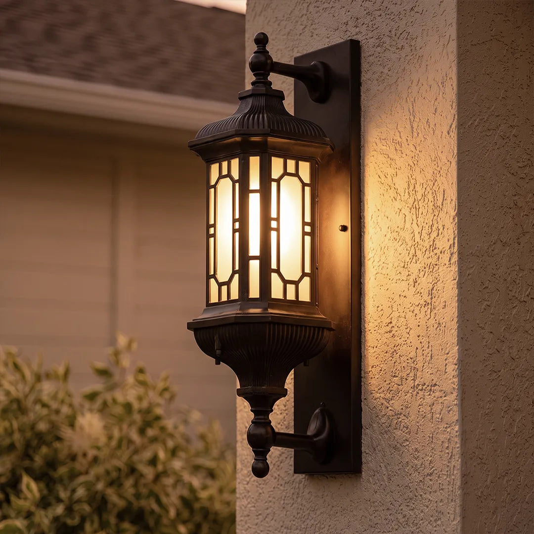 Vintage Outdoor Wall Lantern French Style Metal Light - view 3
