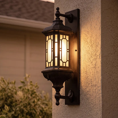 Vintage Outdoor Wall Lantern French Style Metal Light - view 3