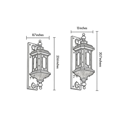 Vintage Outdoor Wall Lantern French Style Metal Light - view 9