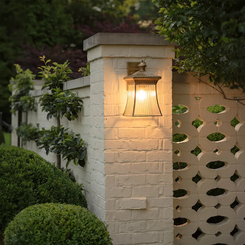 Copper Outdoor Wall Sconce Light European Vintage Waterproof Light