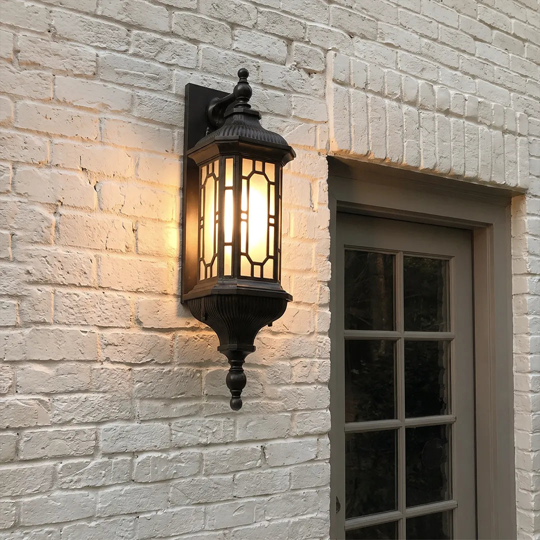 Vintage Outdoor Wall Lantern French Style Metal Light - view 6