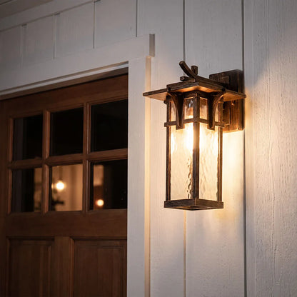Vintage Wall Light Fixtures Rectangular Glass Outdoor Light - view 6