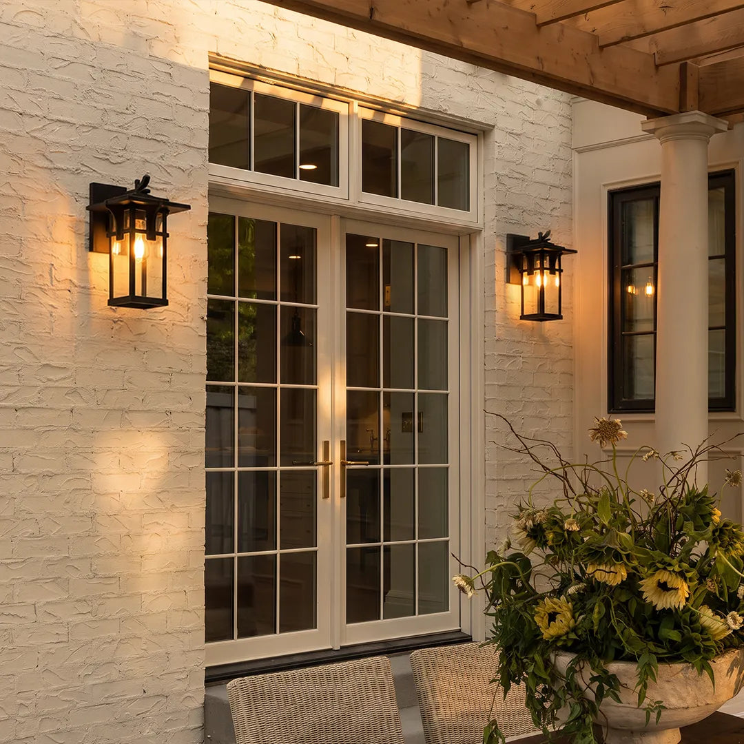 Vintage Wall Light Fixtures Rectangular Glass Outdoor Light - view 5