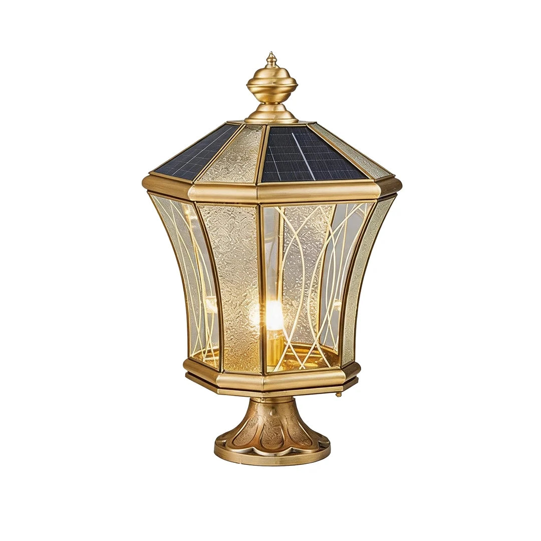 Outdoor Pillar Light European Vintage Copper Waterproof Light - view 21