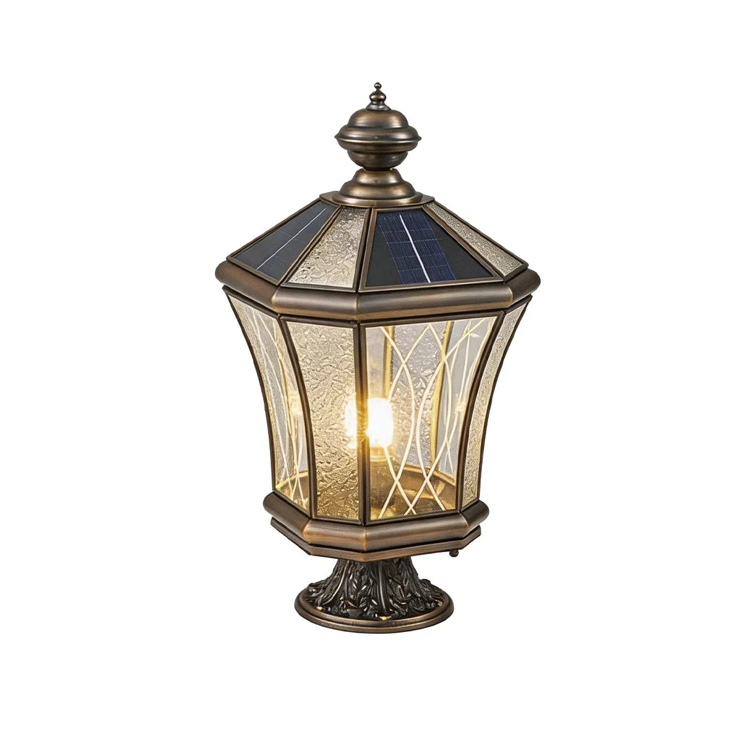Outdoor Pillar Light European Vintage Copper Waterproof Light - view 14