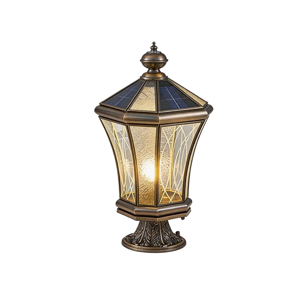 Outdoor Pillar Light European Vintage Copper Waterproof Light - view 13