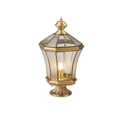 Outdoor Pillar Light European Vintage Copper Waterproof Light - view 16