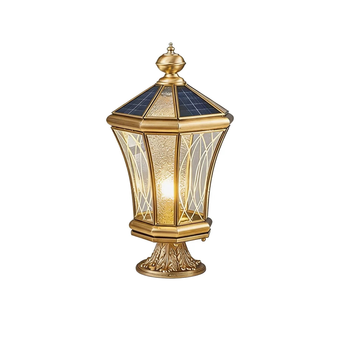 Outdoor Pillar Light European Vintage Copper Waterproof Light - view 19