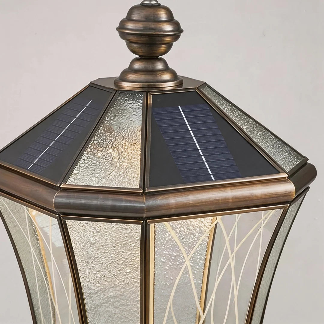 Outdoor Pillar Light European Vintage Copper Waterproof Light - view 7