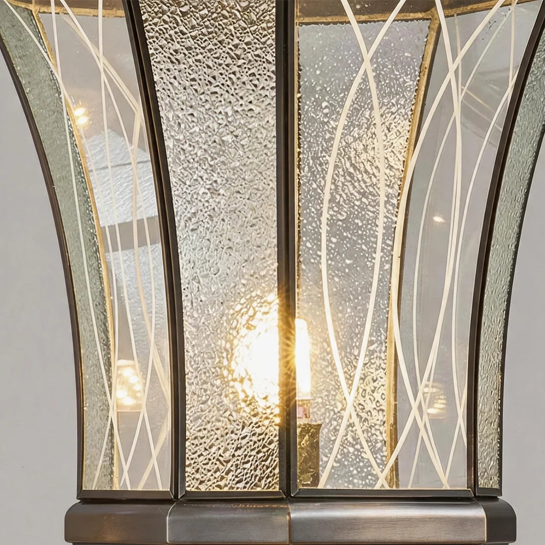 Outdoor Pillar Light European Vintage Copper Waterproof Light - view 9