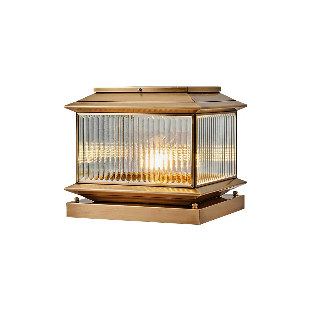 Pillar Top Light European Vintage Copper Outdoor Light - view 12