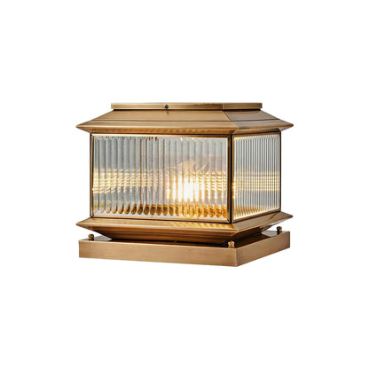 Pillar Top Light European Vintage Copper Outdoor Light - view 12
