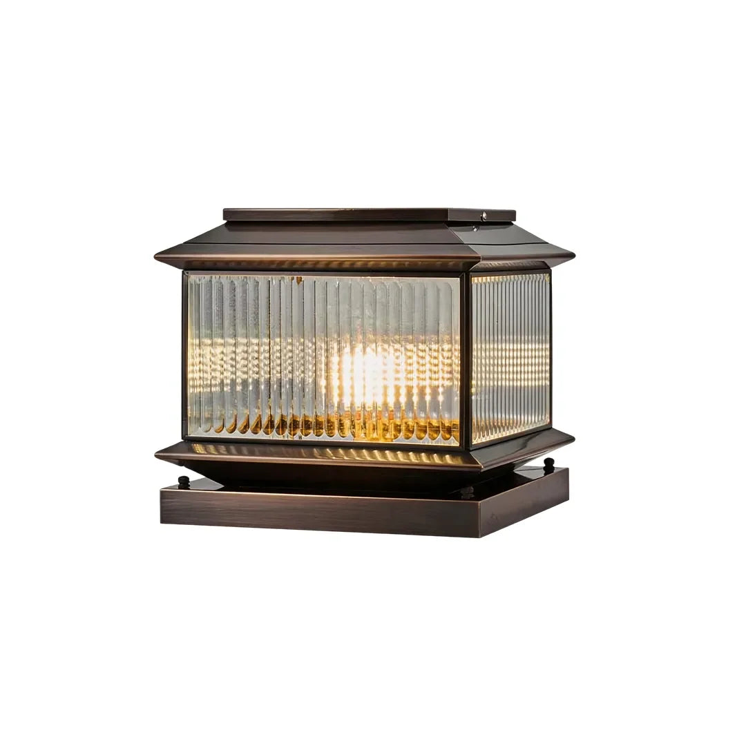 Pillar Top Light European Vintage Copper Outdoor Light - view 10