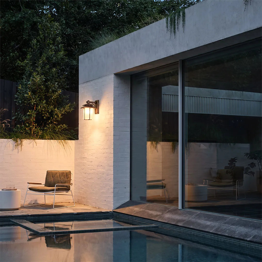 Modern Outdoor Lighting Sconces Minimalist Glass Lantern - view 2